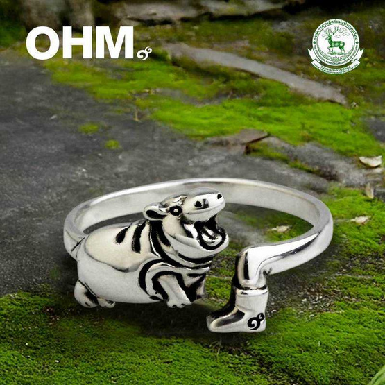 OHM X Moo Deng แหวนหมูเด้ง เครื่องประดับเงินแท้ Silver 925 OHM X Moo Deng แหวนหมูเด้ง เครื่องประดับเงินแท้ Silver 925
