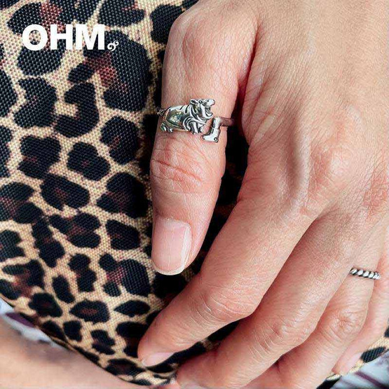 OHM X Moo Deng แหวนหมูเด้ง เครื่องประดับเงินแท้ Silver 925 OHM X Moo Deng แหวนหมูเด้ง เครื่องประดับเงินแท้ Silver 925