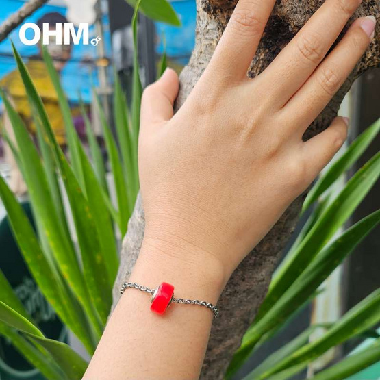 OHM Art Toy Jewelry สร้อยสแตนเลส แก้ว รุ่น Remember