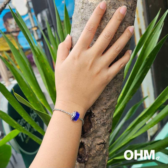 OHM Art Toy Jewelry สร้อยสแตนเลส แก้ว รุ่น Blueberry OHM Art Toy Jewelry สร้อยสแตนเลส แก้ว รุ่น Blueberry