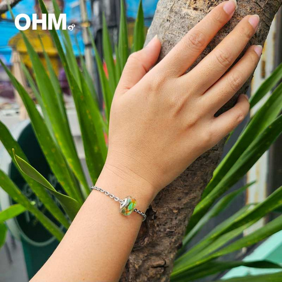 OHM Art Toy Jewelry สร้อยสแตนเลส แก้ว รุ่น Forest Dive