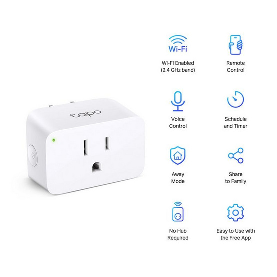 Tapo สมาร์ทปลั๊ก Mini Smart Wi-Fi Plug รุ่น P105 Tapo สมาร์ทปลั๊ก Mini Smart Wi-Fi Plug รุ่น P105