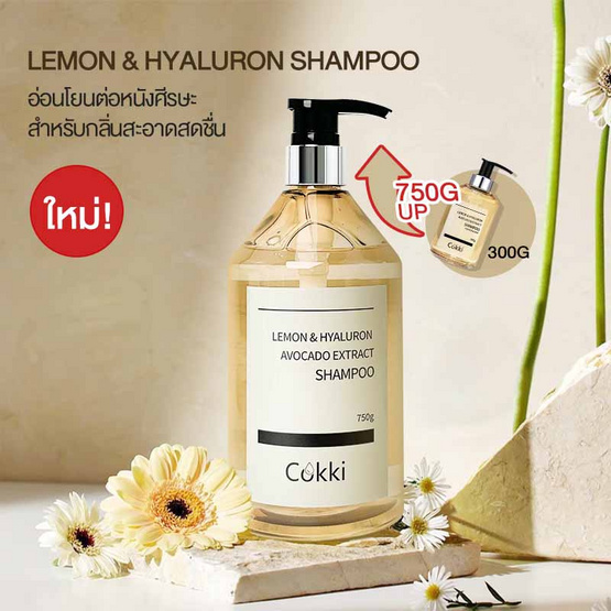 Cokki แชมพู Lemon & Hyaluron Avocado Extract Shampoo 750 กรัม