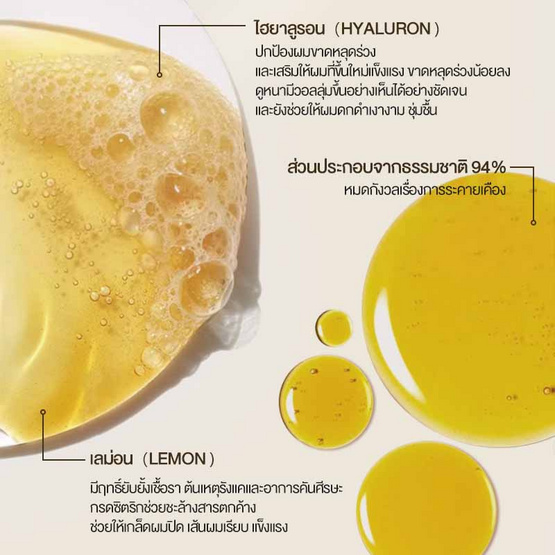 Cokki แชมพู Lemon & Hyaluron Avocado Extract Shampoo 750 กรัม