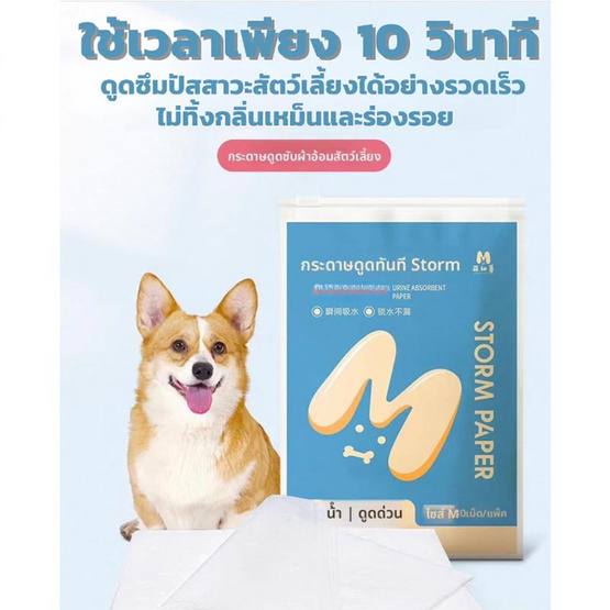 กระดาษซับปัสสาวะสัตว์เลี้ยง Size S 25 x 30 cm. กระดาษซับปัสสาวะสัตว์เลี้ยง Size S 25 x 30 cm.