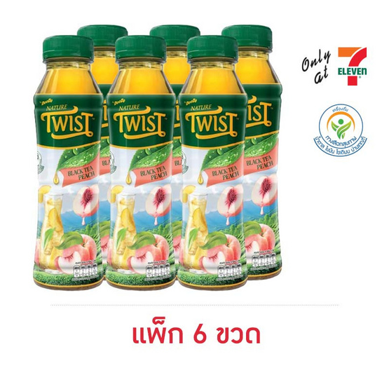 เนเจอร์ทวิสท์แบล็คทีพีช 350 มล. (แพ็ก 6 ขวด)