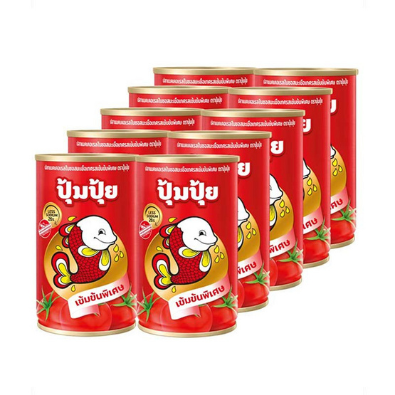 ปุ้มปุ้ย ปลาแมคซอสมะเขือเทศเข้มข้นพิเศษปุ้มปุ้ย 155 กรัม (แพ็ก 10 ชิ้น)