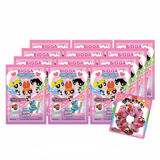 บิ๊กก้า ข้าวโพดอบกรอบรสช็อกโกแลต พร้อมที่รัดผมPowerPuffGirls คละลาย 6 กรัม (แพ็ก 12 ชิ้น) บิ๊กก้า ข้าวโพดอบกรอบรสช็อกโกแลต พร้อมที่รัดผมPowerPuffGirls คละลาย 6 กรัม (แพ็ก 12 ชิ้น)