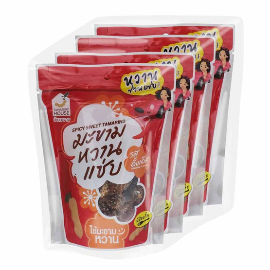 บ้านมะขาม มะขามหวานแซ่บ รสดั้งเดิม 75 กรัม (แพ็ก 4 ชิ้น) บ้านมะขาม มะขามหวานแซ่บ รสดั้งเดิม 75 กรัม (แพ็ก 4 ชิ้น)