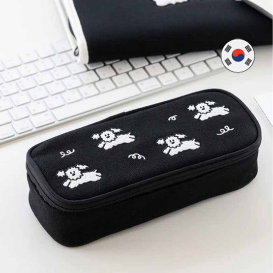 ROPAMODA กระเป๋าใส่เครื่องเขียน Romane Little Paper Run Peper Pencase - Black ROPAMODA กระเป๋าใส่เครื่องเขียน Romane Little Paper Run Peper Pencase - Black