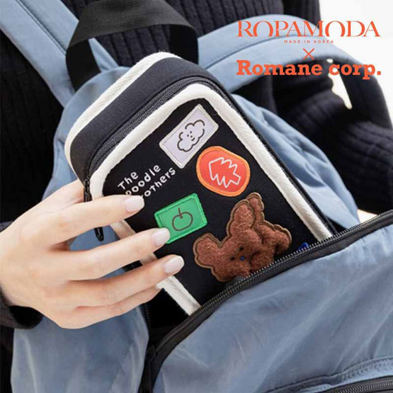 ROPAMODA กระเป๋าใส่เครื่องเขียนพุดเดิ้ล Brunch Brother Poodle Open Pencase ROPAMODA กระเป๋าใส่เครื่องเขียนพุดเดิ้ล Brunch Brother Poodle Open Pencase