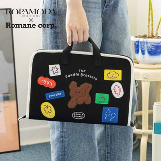 ROPAMODA กระเป๋าใส่โน้ตบุ๊คพุดเดิ้ล Brunch Brother 13 Type Poodle Open Laptop Pouch ROPAMODA กระเป๋าใส่โน้ตบุ๊คพุดเดิ้ล Brunch Brother 13 Type Poodle Open Laptop Pouch