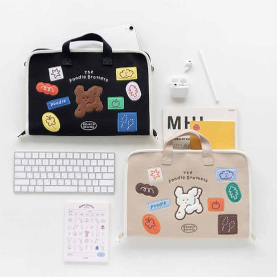 ROPAMODA กระเป๋าใส่โน้ตบุ๊คพุดเดิ้ล Brunch Brother 13 Type Poodle Open Laptop Pouch ROPAMODA กระเป๋าใส่โน้ตบุ๊คพุดเดิ้ล Brunch Brother 13 Type Poodle Open Laptop Pouch