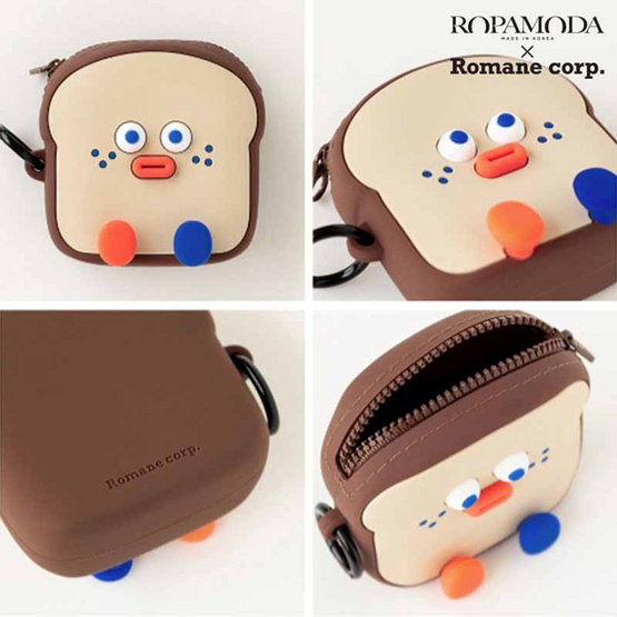 ROPAMODA กระเป๋าซิลิโคน Romane Toast Mini Silicone Pouch ROPAMODA กระเป๋าซิลิโคน Romane Toast Mini Silicone Pouch