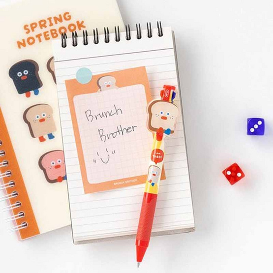 ROPAMODA ปากกาเจล 3 สี Brunch Brother 3 Color Gel Pen - Toast ROPAMODA ปากกาเจล 3 สี Brunch Brother 3 Color Gel Pen - Toast