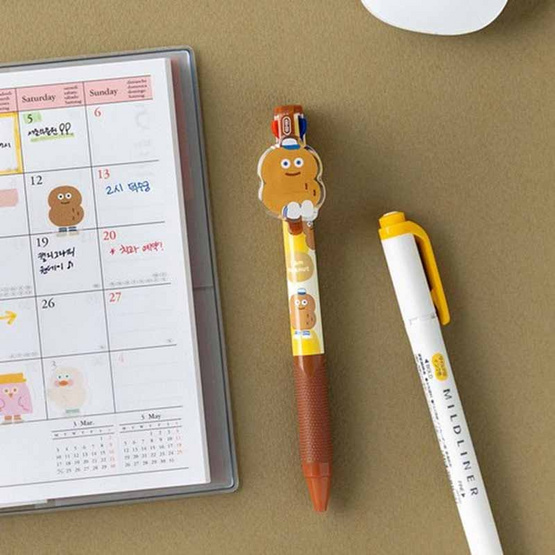 ROPAMODA ปากกาเจล 3 สี Brunch Brother 3 Color Gel Pen - Peanut ROPAMODA ปากกาเจล 3 สี Brunch Brother 3 Color Gel Pen - Peanut