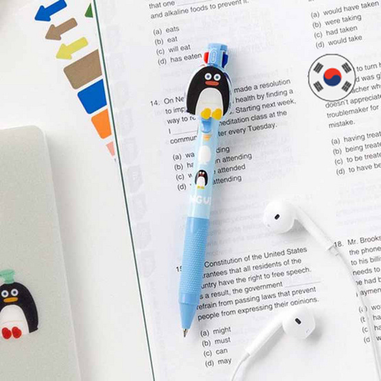 ROPAMODA ปากกาเจล 3 สี Brunch Brother 3 Color Gel Pen - Penguin ROPAMODA ปากกาเจล 3 สี Brunch Brother 3 Color Gel Pen - Penguin
