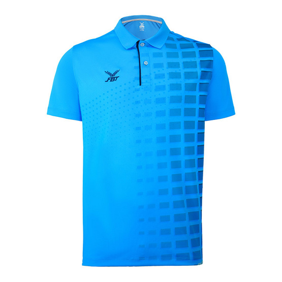 FBT เสื้อโปโลชาย/หญิง (UNISEX) ฟ้าสด-กรม FBT เสื้อโปโลชาย/หญิง (UNISEX) ฟ้าสด-กรม