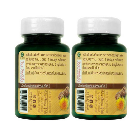 Go Herb สารสกัดตรีผลา พลัส บรรจุ 30 แคปซูล/กระปุก (แพ็ก2กระปุก) Go Herb สารสกัดตรีผลา พลัส บรรจุ 30 แคปซูล/กระปุก (แพ็ก2กระปุก)