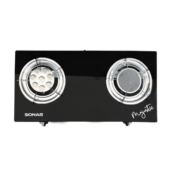SONAR เตาแก๊สอินฟาเรดหัวคู่ (หน้ากระจก) รุ่น GS-502
