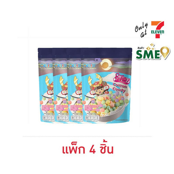 โอพัพเชค ซีเรียล รสสายไหม x วันพีช 70 กรัม (แพ็ก 4 ชิ้น)