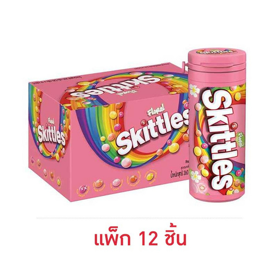 สกิตเทิลส์ ลูกอมเคี้ยวหนึบกลิ่นฟรุตตี้ฟลอรัล 30 กรัม (แพ็ก 12 ชิ้น)