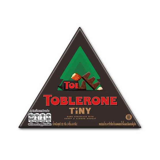 ทอปเบอโรน ช็อกโกแลตดาร์กผสมน้ำผึ้งและอัลมอนด์นูกัต 32 กรัม