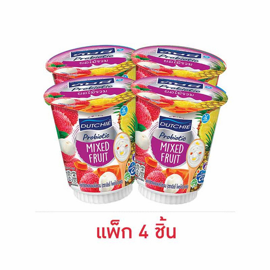ดัชชี่ โยเกิร์ต โพรไบโอติก ผสมผลไม้รวม 125 กรัม (แพ็ก 4 ชิ้น)