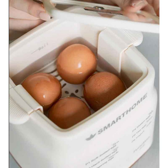 SMARTHOME เครื่องต้มไข่ 0.8 ลิตร รุ่น SM-EB300 Cream SMARTHOME เครื่องต้มไข่ 0.8 ลิตร รุ่น SM-EB300 Cream