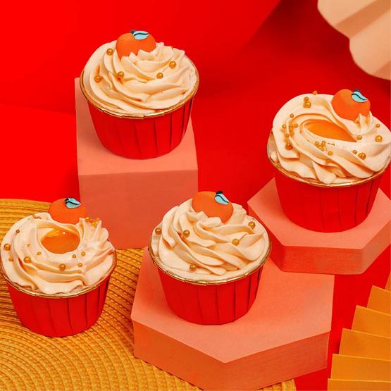 คัพเค้กส้มแมนดาริน Bow Bakery คัพเค้กส้มแมนดาริน Bow Bakery