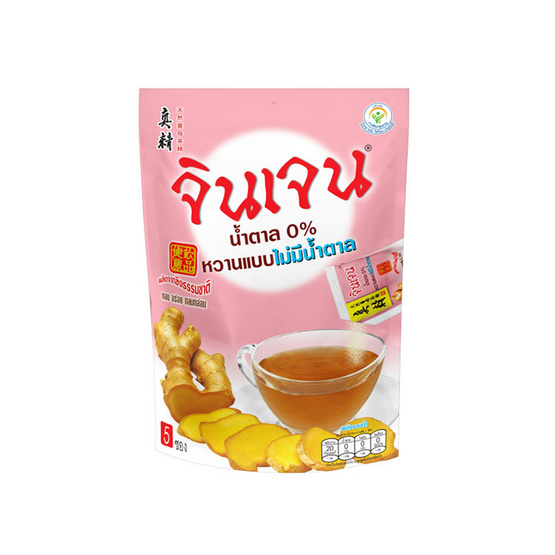 จินเจน น้ำตาล 0% 25 กรัม (5 กรัม x 5 ซอง) (แพ็ก 6 ถุง)