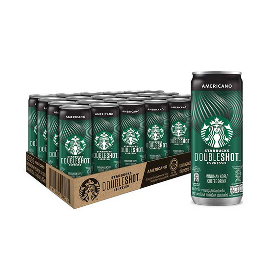 สตาร์บัคส์ดับเบิ้ลช็อต อเมริกาโน 220 มล. (แพ็ก 24 กระป๋อง) สตาร์บัคส์ดับเบิ้ลช็อต อเมริกาโน 220 มล. (แพ็ก 24 กระป๋อง)