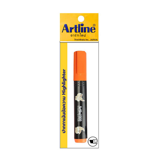 Artline ปากกาเน้นข้อความ Highlighter Pokemon สีส้ม Eevee (แพ็ก 4 ด้าม)
