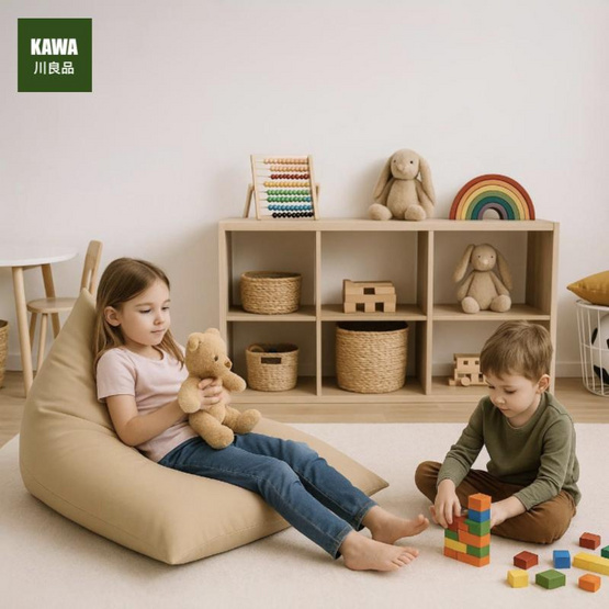 Kawa บีนแบคสามเหลี่ยม ขนาด 100x80 Cm พร้อมเม็ดโฟม Kawa บีนแบคสามเหลี่ยม ขนาด 100x80 Cm พร้อมเม็ดโฟม