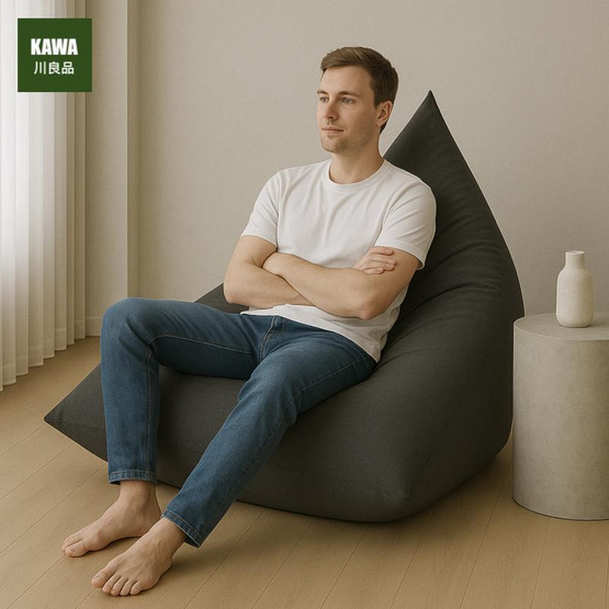 Kawa บีนแบคสามเหลี่ยม ขนาด 150x100 พร้อมเม็ดโฟม Kawa บีนแบคสามเหลี่ยม ขนาด 150x100 พร้อมเม็ดโฟม