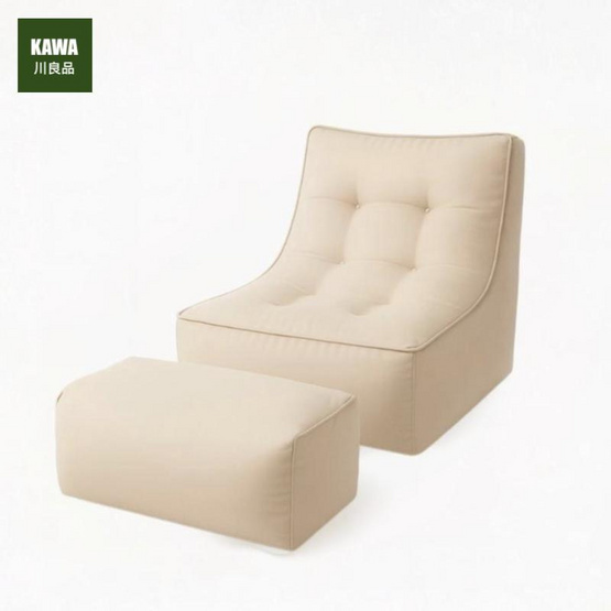 Kawa บีนแบคเม็ดโฟม พร้อมที่วางขา Kawa บีนแบคเม็ดโฟม พร้อมที่วางขา