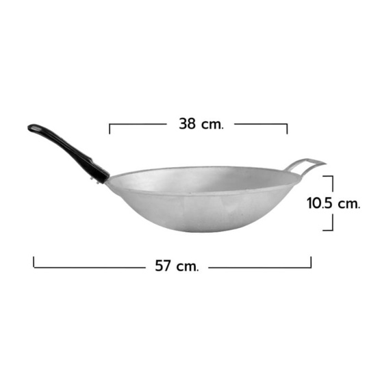 RRS กระทะด้ามอลูมิเนียม No. 16 ขนาด 38 cm.