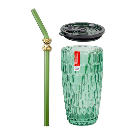 RRS แก้วคริสตัล พร้อมฝา+หลอด 510 ml. Luxury Design