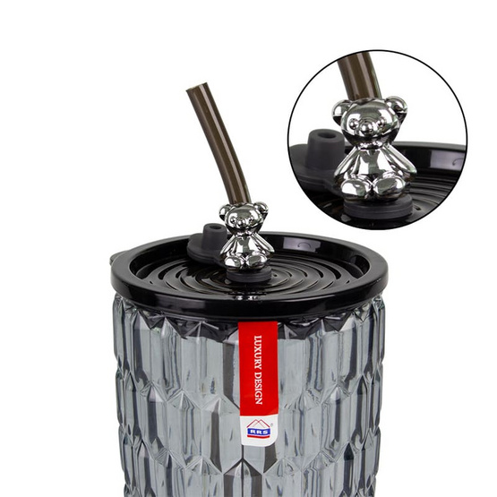 RRS แก้วคริสตัล พร้อมฝา+หลอด 510 ml. Luxury Design