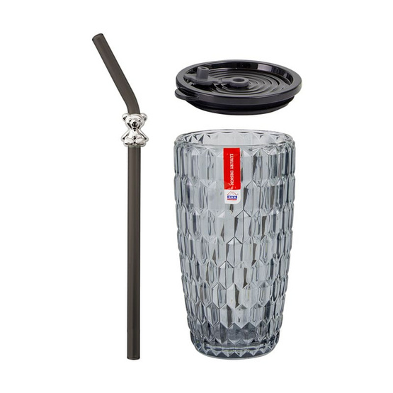 RRS แก้วคริสตัล พร้อมฝา+หลอด 510 ml. Luxury Design