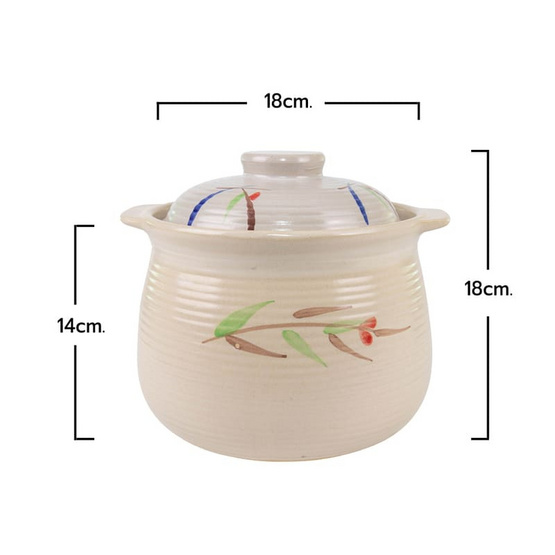 RRS หม้อดินเผาญี่ปุ่น หม้อนาเบะ No.13 ขนาด 18 cm. RRS หม้อดินเผาญี่ปุ่น หม้อนาเบะ No.13 ขนาด 18 cm.