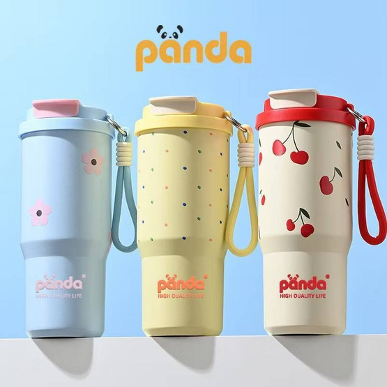 TINTIN SHOP (PANDA) แก้วน้ำสแตนเลสพาสเทล ขนาด 750 ML