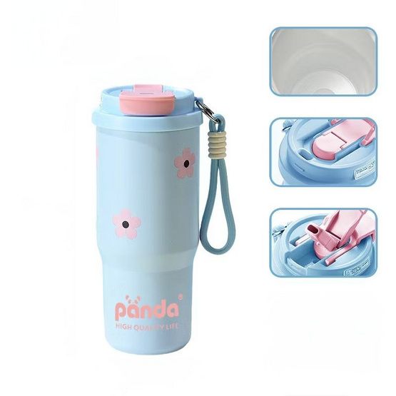 TINTIN SHOP (PANDA) แก้วน้ำสแตนเลสพาสเทล ขนาด 750 ML