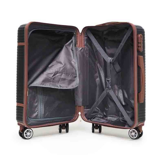 SUN SIRI กระเป๋าเดินทาง ABS 4 ล้อคู่ รุ่น 928 สีดำ