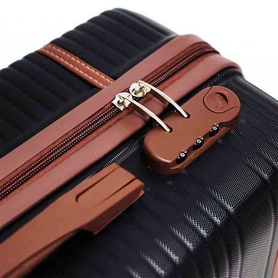 SUN SIRI กระเป๋าเดินทาง ABS 4 ล้อคู่ รุ่น 928 สีดำ