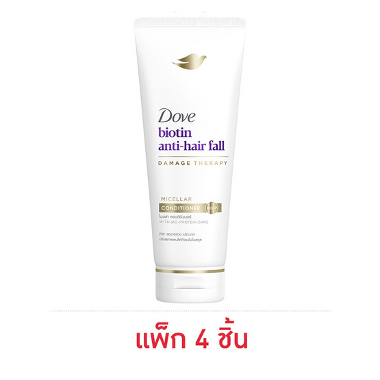 โดฟ ครีมนวดผม ไบโอติน แอนตี้แฮร์ฟอล ไมเซล่า 120 มล. (แพ็ก 4 ชิ้น) โดฟ ครีมนวดผม ไบโอติน แอนตี้แฮร์ฟอล ไมเซล่า 120 มล. (แพ็ก 4 ชิ้น)