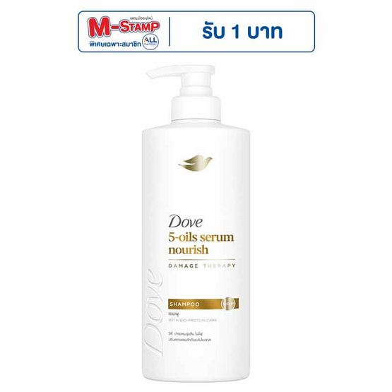 โดฟ แชมพู 5-ออยล์ เซรั่ม นอริช 380 มล.