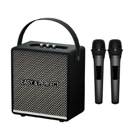 EASY&PERFECT ลำโพงบลูทูธ STORM พร้อมไมโครโฟนไร้สาย 2 ตัว EASY&PERFECT ลำโพงบลูทูธ STORM พร้อมไมโครโฟนไร้สาย 2 ตัว
