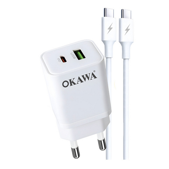 Okawa ชุดชาร์จ Type C to C รุ่น HC-15/CC