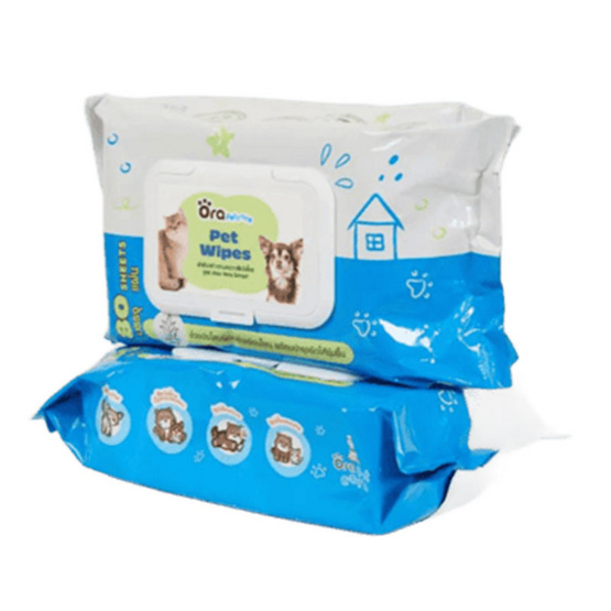Ora Pet Care Pet Wipes ทิชชู่ทำความสะอาดสัตว์เลี้ยง Ora Pet Care Pet Wipes ทิชชู่ทำความสะอาดสัตว์เลี้ยง